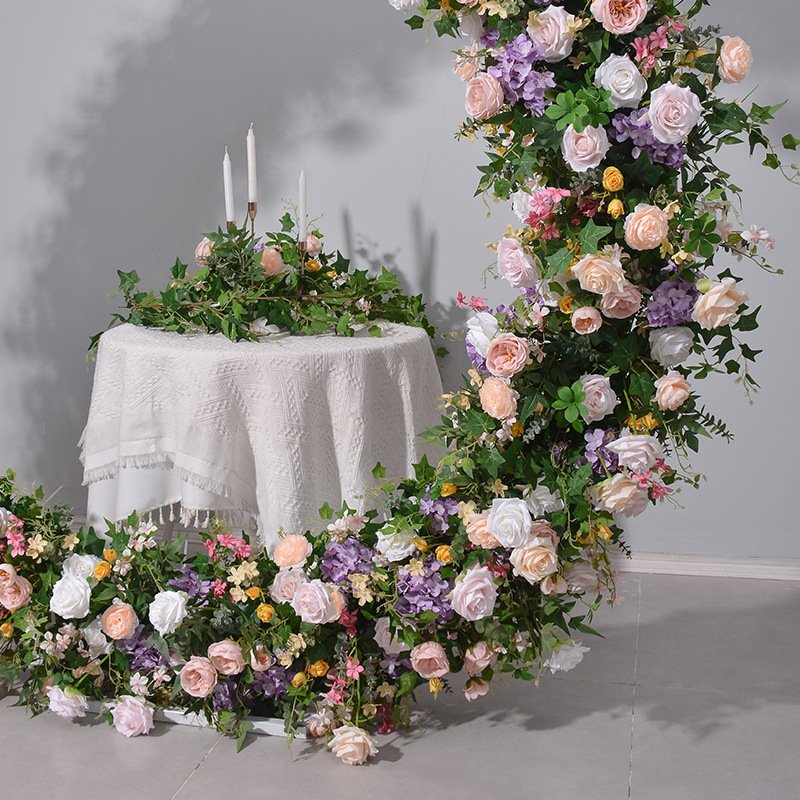 Custom Artificial Floral Arrangement Arch Competitively Priced Wedding Party Backdrop Decoration Graduation New Year's Christmas
