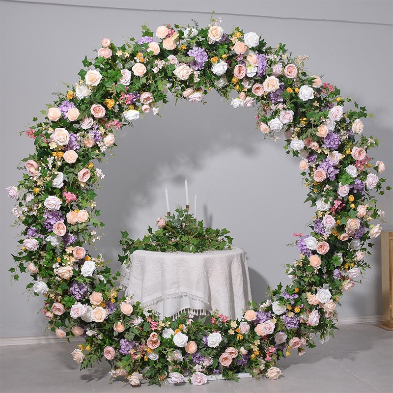 Custom Artificial Floral Arrangement Arch Competitively Priced Wedding Party Backdrop Decoration Graduation New Year's Christmas