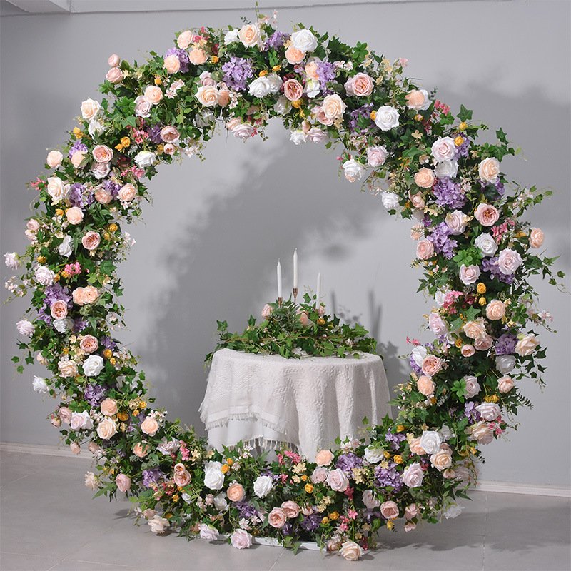 Custom Artificial Floral Arrangement Arch Competitively Priced Wedding Party Backdrop Decoration Graduation New Year's Christmas