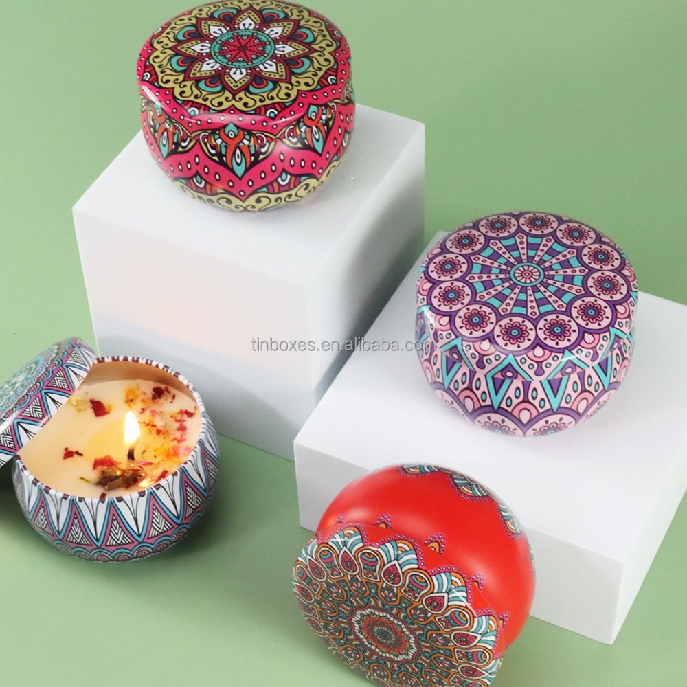 Southeast Asian Transboundary tin can fragrance essential oil soybean wax Vietnam Thai dried flower candle aromatherapy