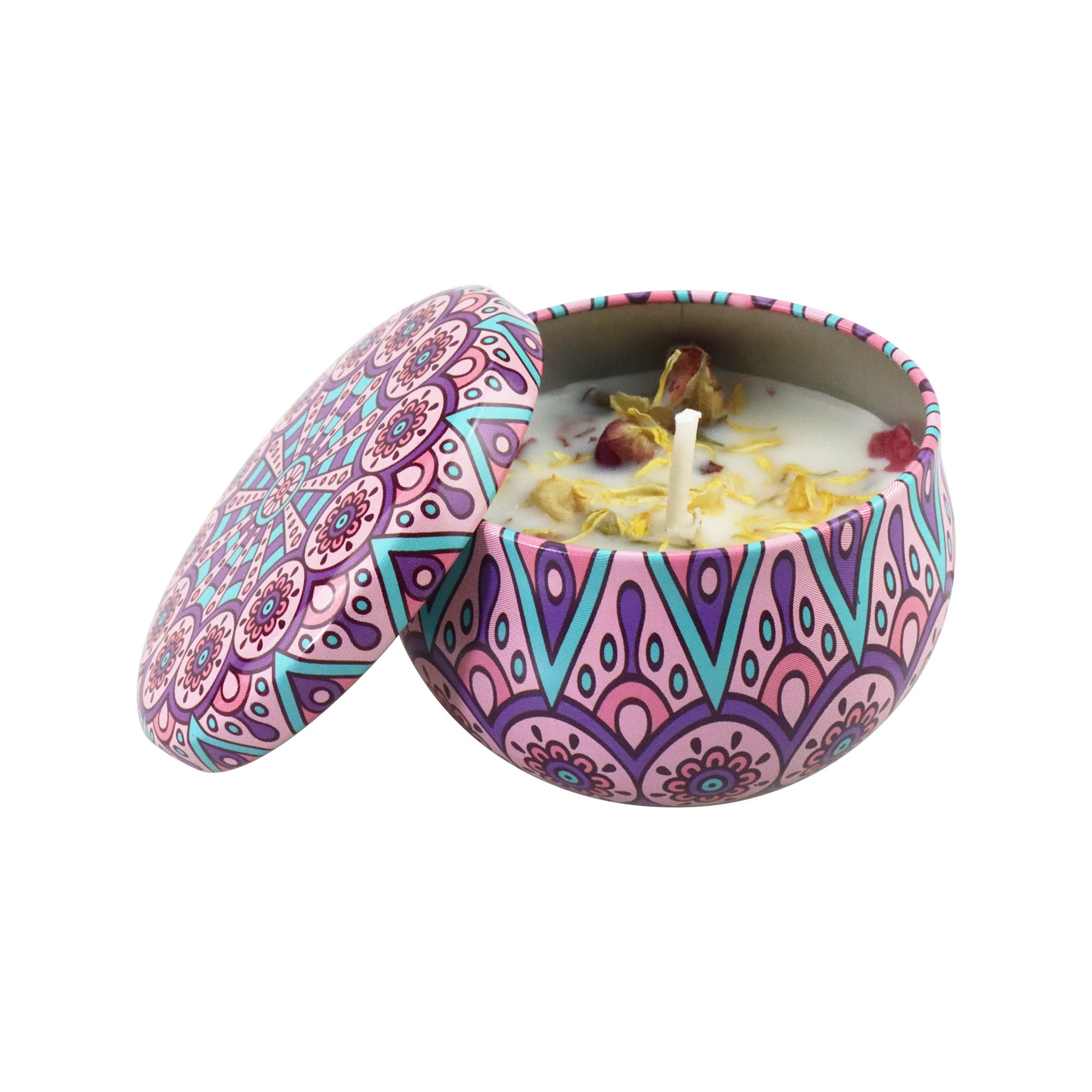 Southeast Asian Transboundary tin can fragrance essential oil soybean wax Vietnam Thai dried flower candle aromatherapy
