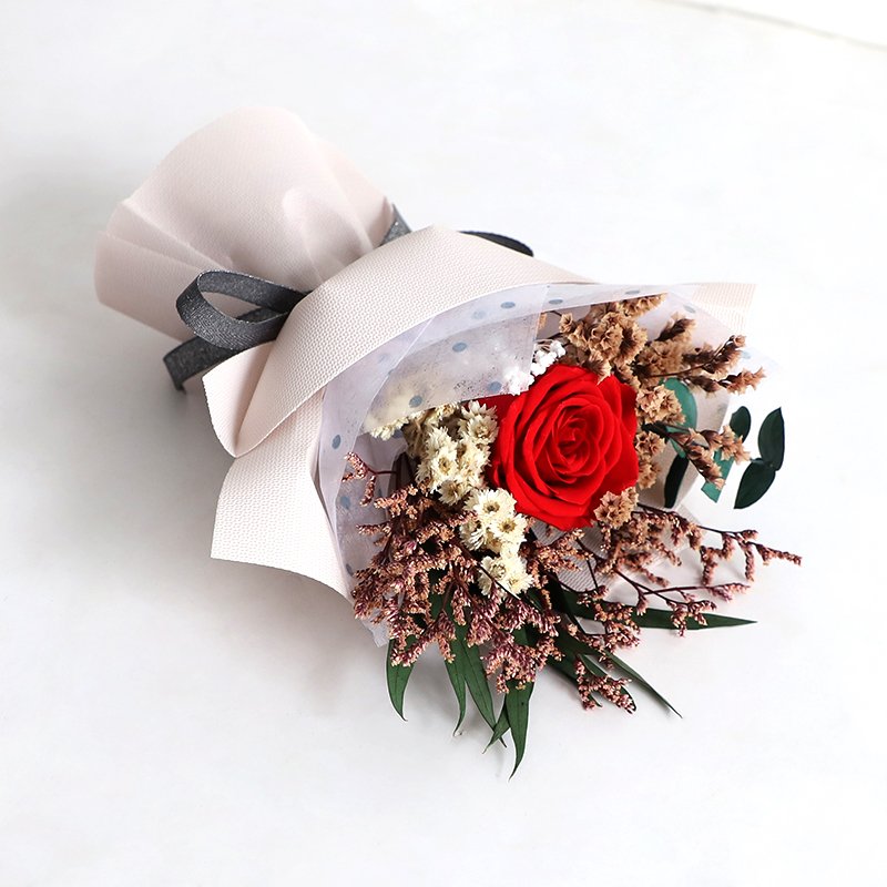 Valentine's day gift handmade preserved rose flower and dried flower bouquet with gift box wedding gift