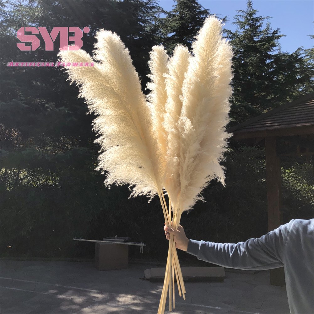 Hot Sale Artificial Flowers Decorative Flowers Coloured Natural Dried Pampas Grass For Wedding Party