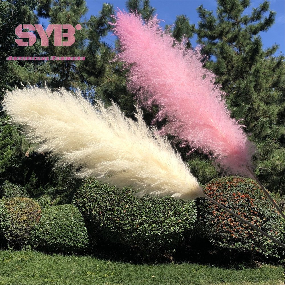 Hot Sale Artificial Flowers Decorative Flowers Coloured Natural Dried Pampas Grass For Wedding Party