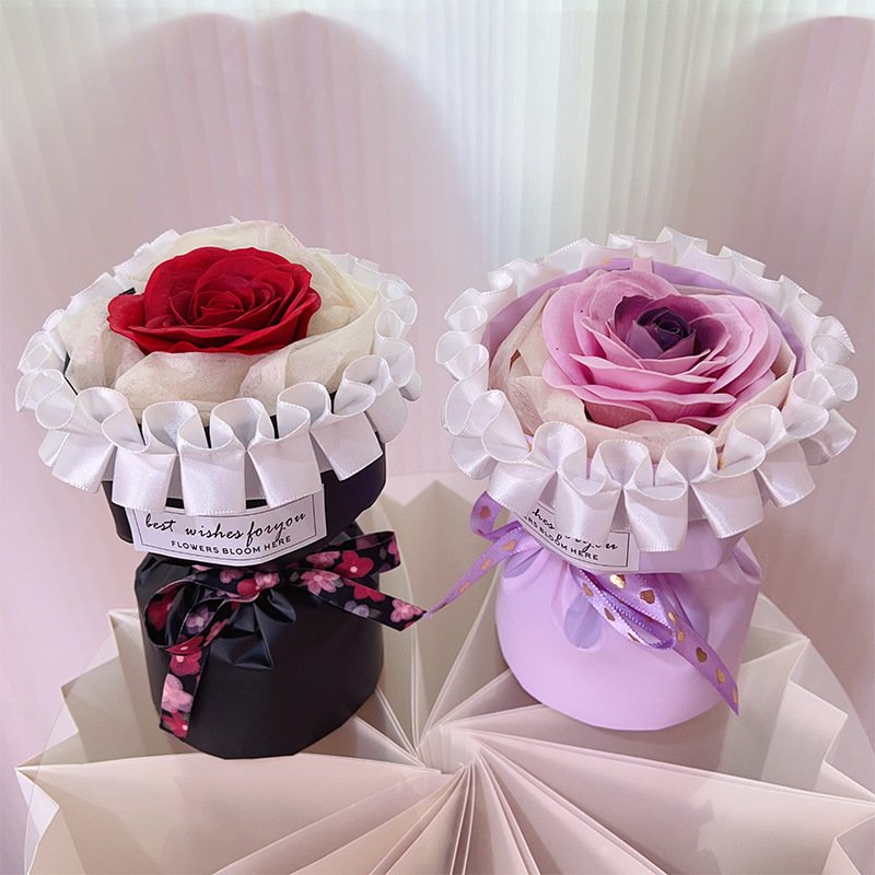 Preserved soap roses flower Bouquet Elegant Wedding Bouquet Gifts for birthday