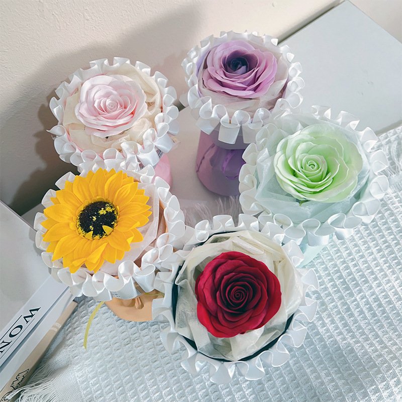 Preserved soap roses flower Bouquet Elegant Wedding Bouquet Gifts for birthday