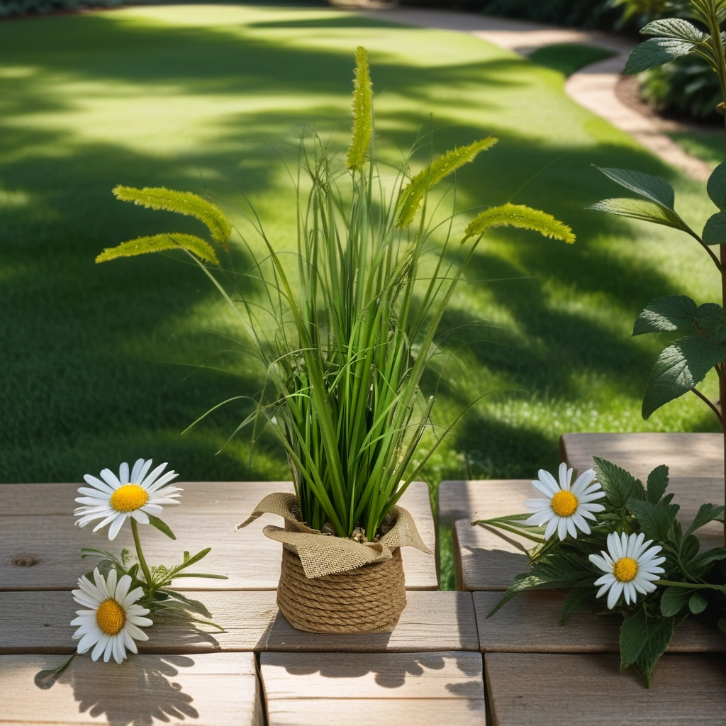 Dogtail grass decoration wedding bouquet home decoration natural artificial plant with water drops
