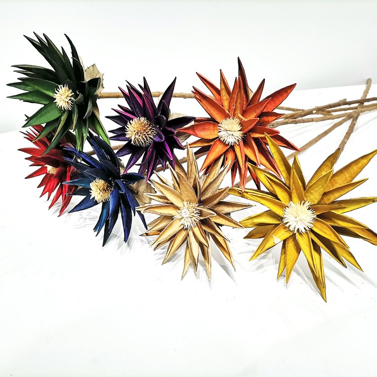 SumFlora Fashion Design Handmade dried flower wooden flower lotus for best wish