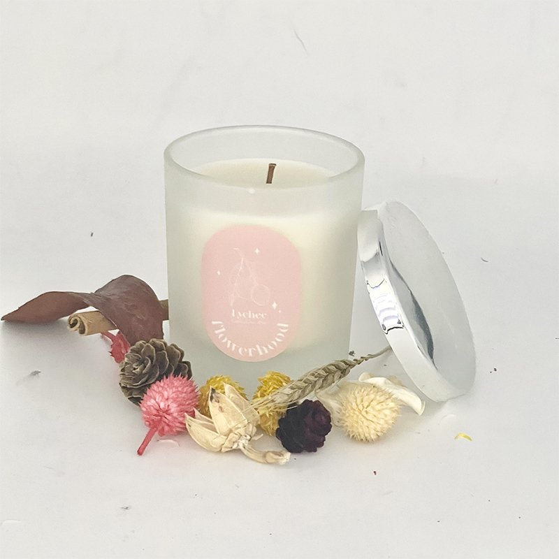 Custom High Quality Scented Dried Flower Candles Wholesale Luxury Colorful Crystal Candle For Holiday Gifts