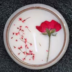 2024 new wholesale dried flower soy wax aroma gift scented candle with ceramic jar
