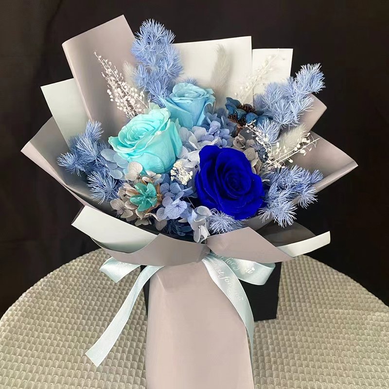 Handmade forever roses bouquet eternal flower for mom grandma wife women's anniversary birthday gift