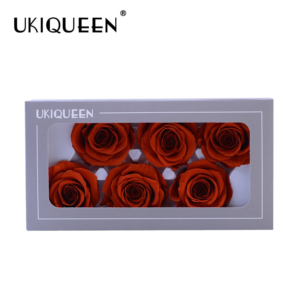 Decorative Flowers & Wreaths DIY Material Red Wholesale Natural Roses Bud 6cm Real Preserved Rose