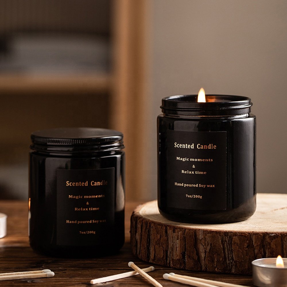 Wholesale Private Label Modern Packaging Gift Luxury Aromatherapy Jar Soy Wax Dried flowers Scented Candle