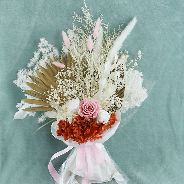 Custom ins boho dry flowers bouquet preserved driede flower bunch pampas grass for wedding home Decor