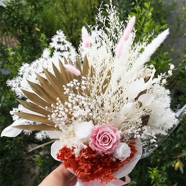 Custom ins boho dry flowers bouquet preserved driede flower bunch pampas grass for wedding home Decor