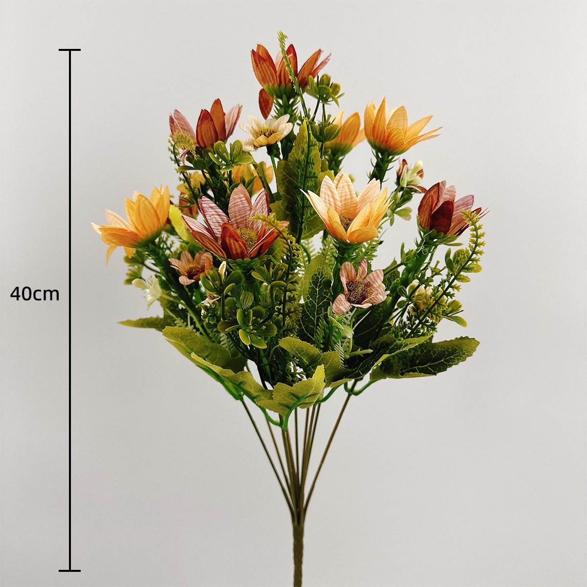 People fake flower autumn-color flower bouquet home table place garden basket decoration wedding flower arrangement