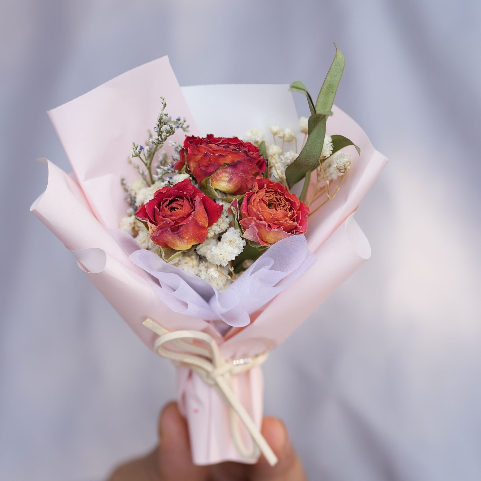 wedding valentine artificial gift preserved dried flower faux flower car decoration greeting decoration home decor