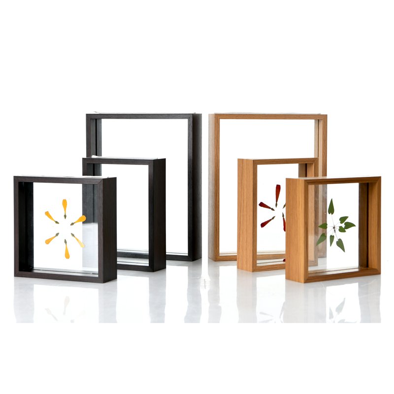 DIY Frame Double-Sided Glass Frame Desktop Ornaments European Style Dried Flower Leaves Specimen Box