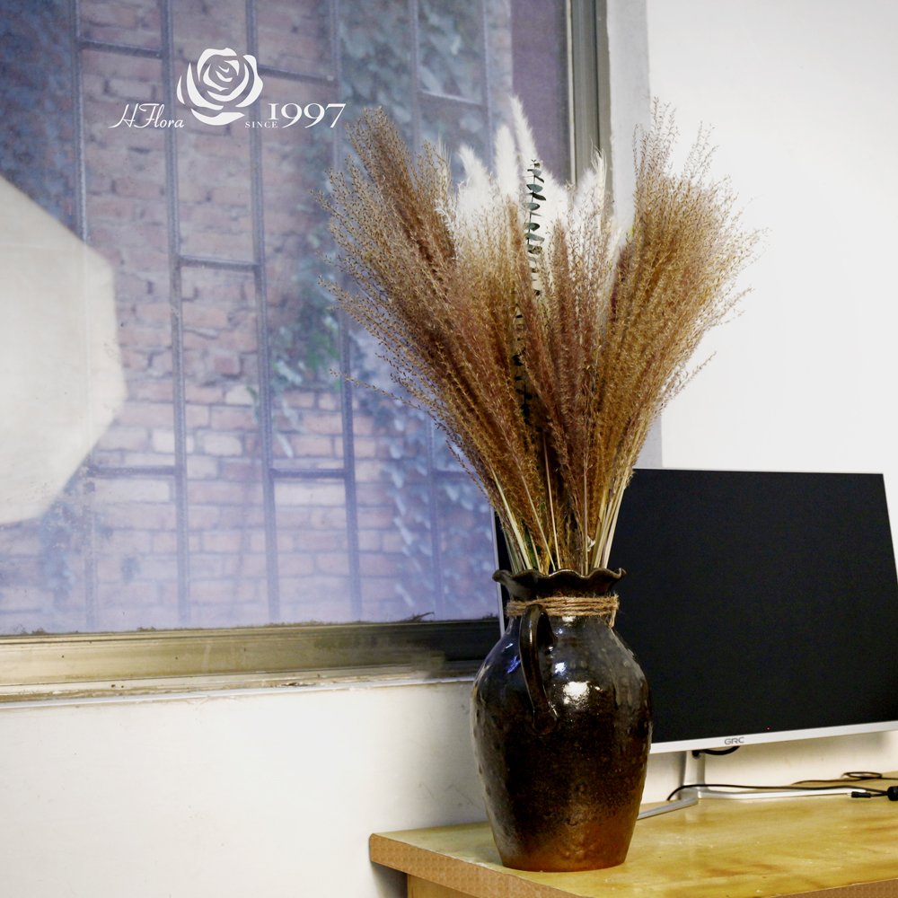 HFloral Wholesale Real Natural Decorative Dried Reed Pampas Grass Bouquet For Home Wedding Decoration Vase