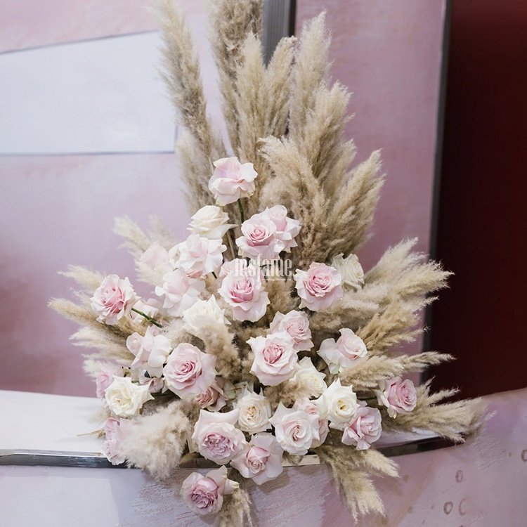 Flower Backdrop Wall Decoration Dried Flowers In Decorative Flowers & Wreaths