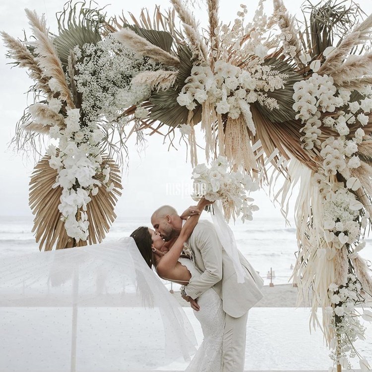 Flower Backdrop Wall Decoration Dried Flowers In Decorative Flowers & Wreaths