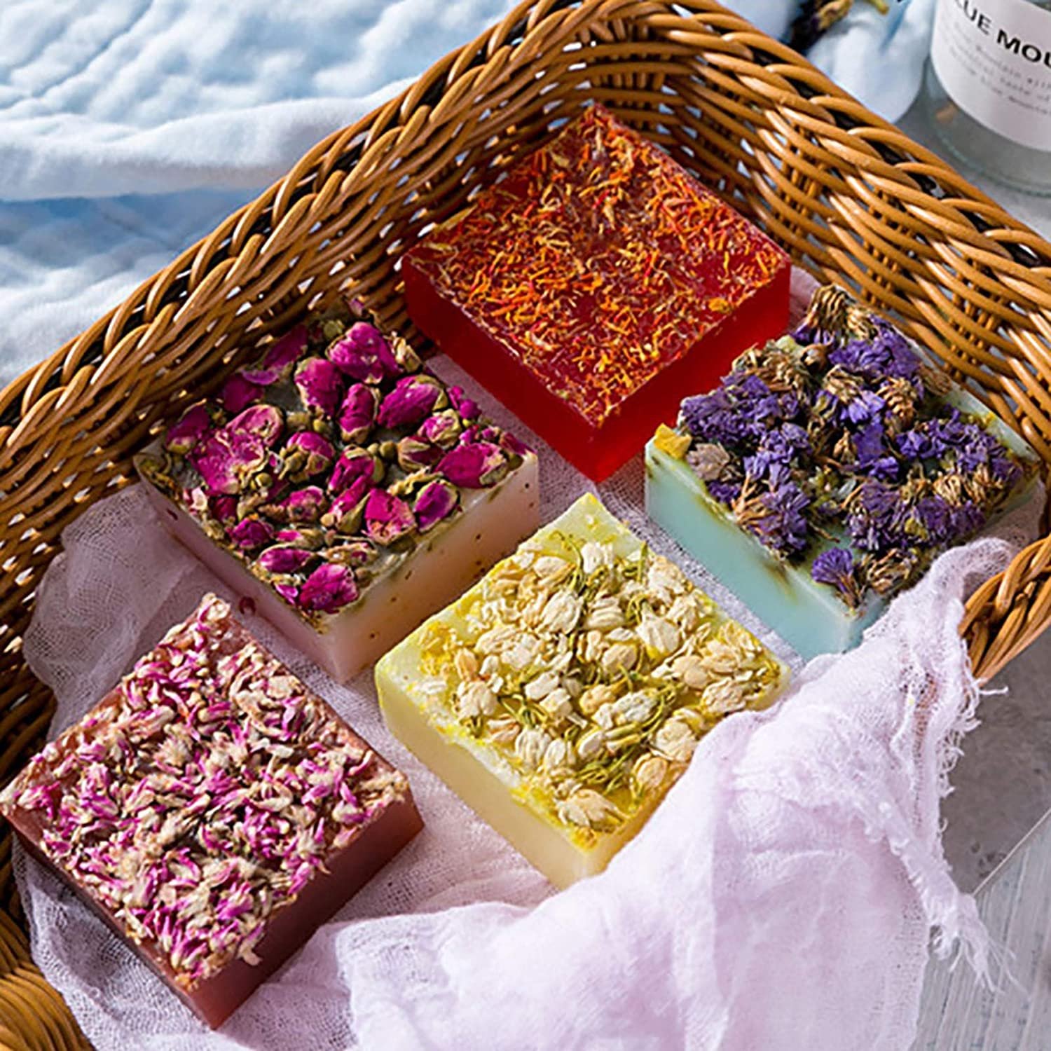 100% Natural Dried Flowers Herbs Soap Making DIY Candle Bath - Include Rose Petals,Lavender Don't Forget Me Lily