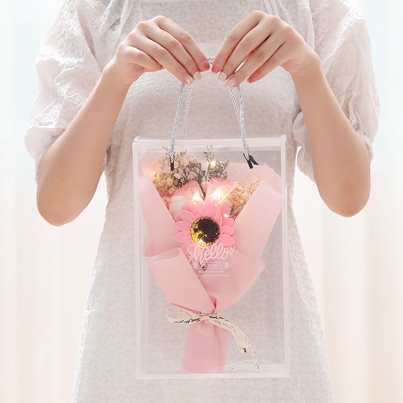 YX Mother&#39;s Day event decorations sunflower soap bouquet rose baby&#39;s breath dried flower bouquet gift sets for women