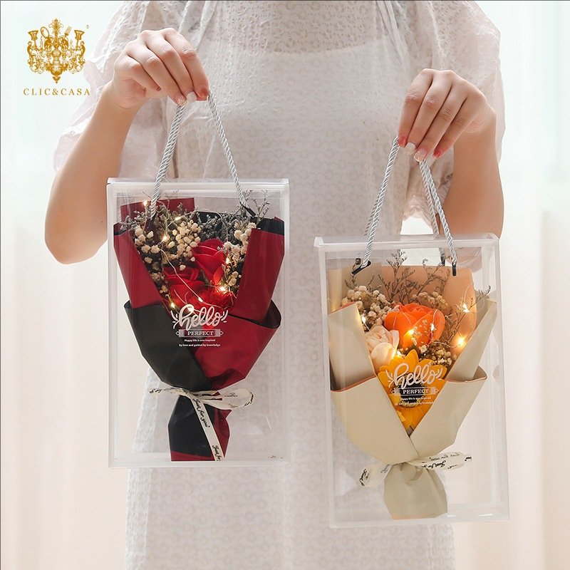 YX Mother&#39;s Day event decorations sunflower soap bouquet rose baby&#39;s breath dried flower bouquet gift sets for women