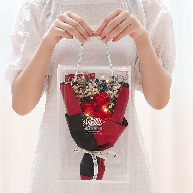 YX Mother&#39;s Day event decorations sunflower soap bouquet rose baby&#39;s breath dried flower bouquet gift sets for women