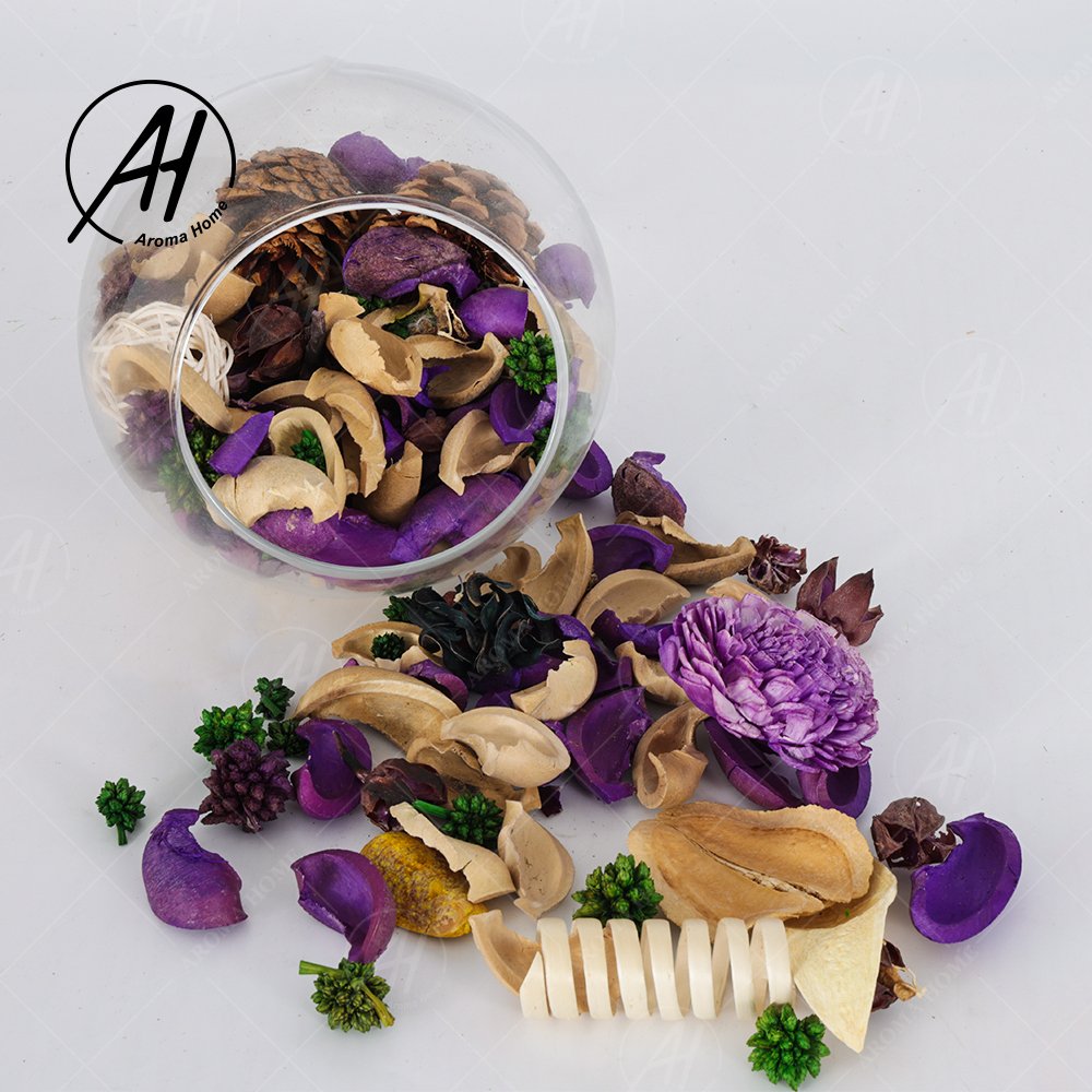 AROMA HOME Cotton Shell Aromatic Perfume Fragrance Potpourri Glass Sachet Scented Dried Flowers Air Freshener Gift Sets