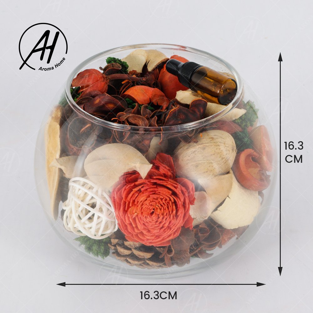AROMA HOME Cotton Shell Aromatic Perfume Fragrance Potpourri Glass Sachet Scented Dried Flowers Air Freshener Gift Sets