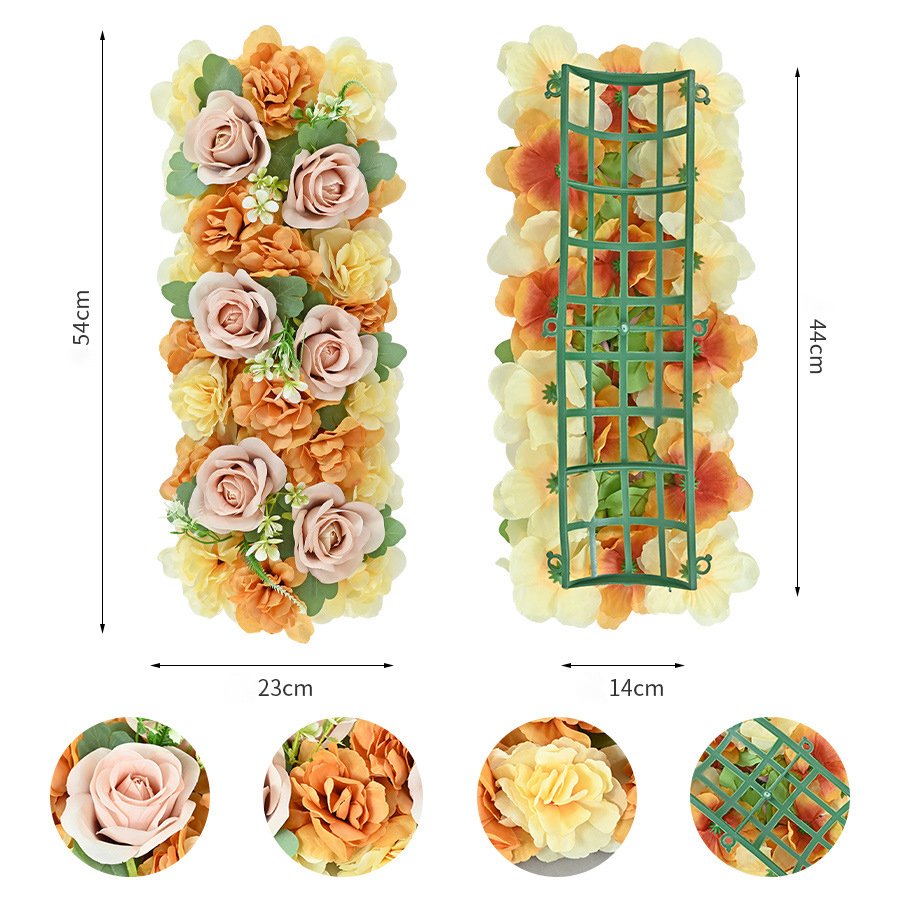 Wedding Props White Flowers Flower Rows Artificial Flowers Table Runner For Wedding Decoration