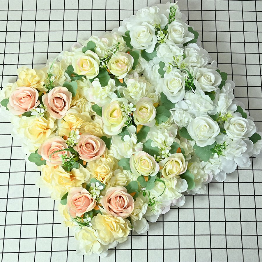 Wedding Props White Flowers Flower Rows Artificial Flowers Table Runner For Wedding Decoration