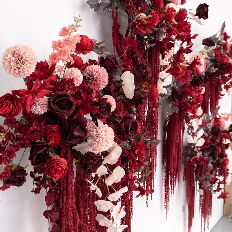 Colorful Dried Hanging Amaranthus Preserved Bleached Wisteria Hanging Vine Flowers for Wedding Bouquet Home Wall Decor