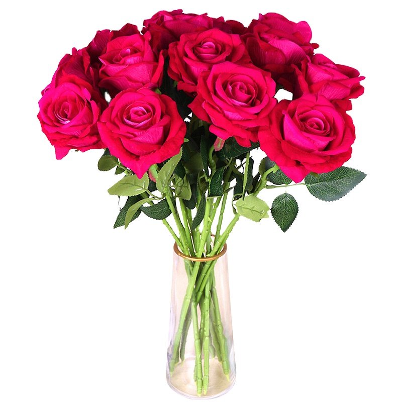 Highly simulated rose shop wedding professional dried roses exquisite dried flowers.