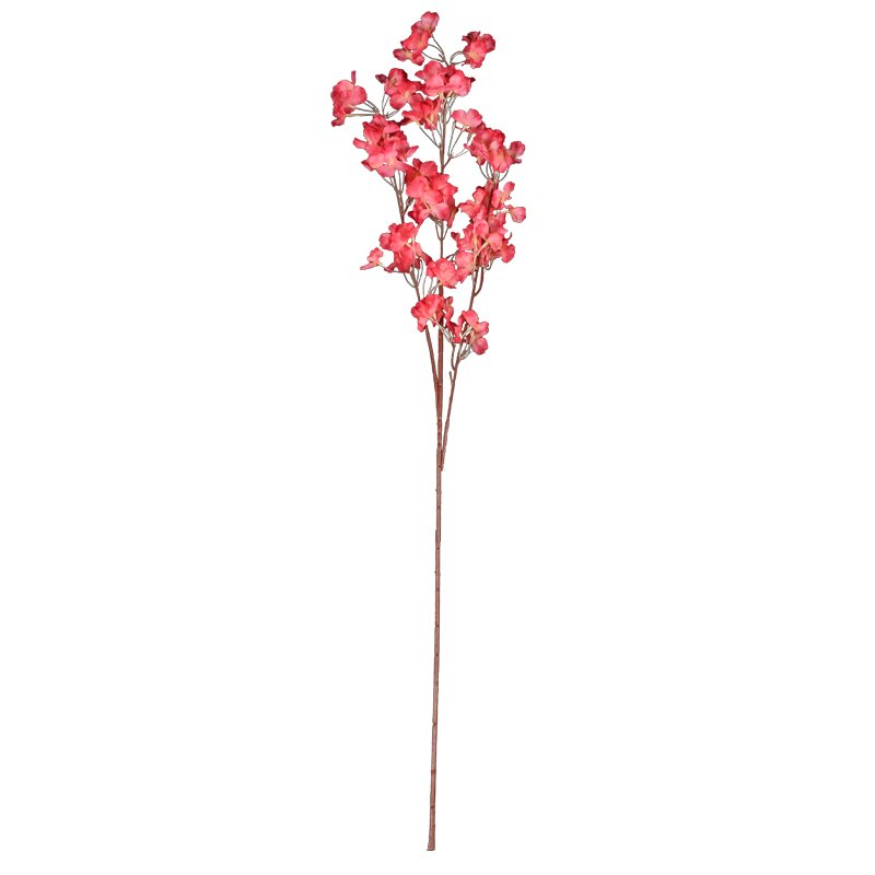 Hot Sale Single layer sakura Cherry Blossom Stems Handmade Hanging Silk Artificial Flowers Branch For Party Home Wall Decoration