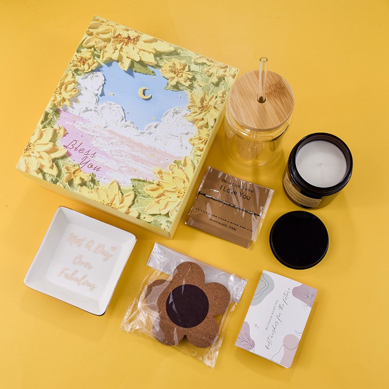 Luxury Handmade Soy Scented Candle Set Home Decoration Custom Handmade Dried Flower Soy Wax Candles Custom