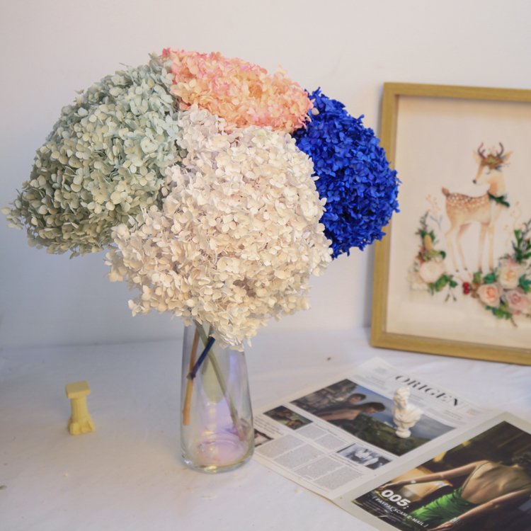 dry flower real touch dried flowers natural bulk big leaf preserved hydrangea flowers