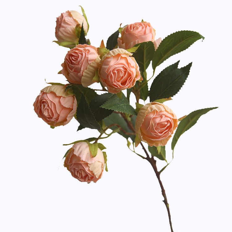 M410 Wedding New Artificial Flowers Vintage Dried Rose White Pink Red Rose Artificial Flower Silk Artificial Roses For Wedding