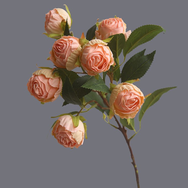 M410 Wedding New Artificial Flowers Vintage Dried Rose White Pink Red Rose Artificial Flower Silk Artificial Roses For Wedding