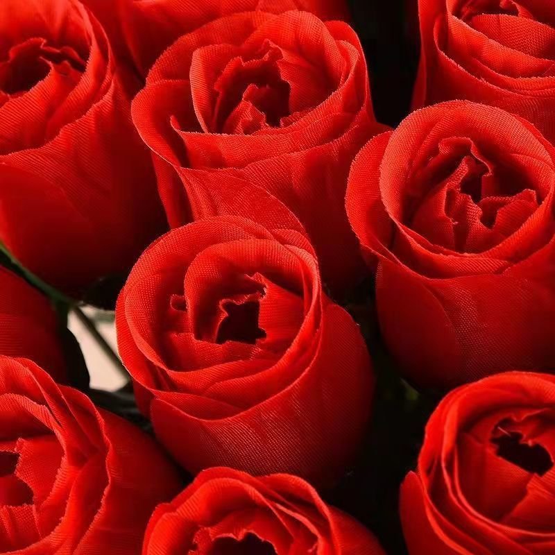 High-end home display simulation flower wedding hall flower arrangement background single fake flower simulation rose bouquet