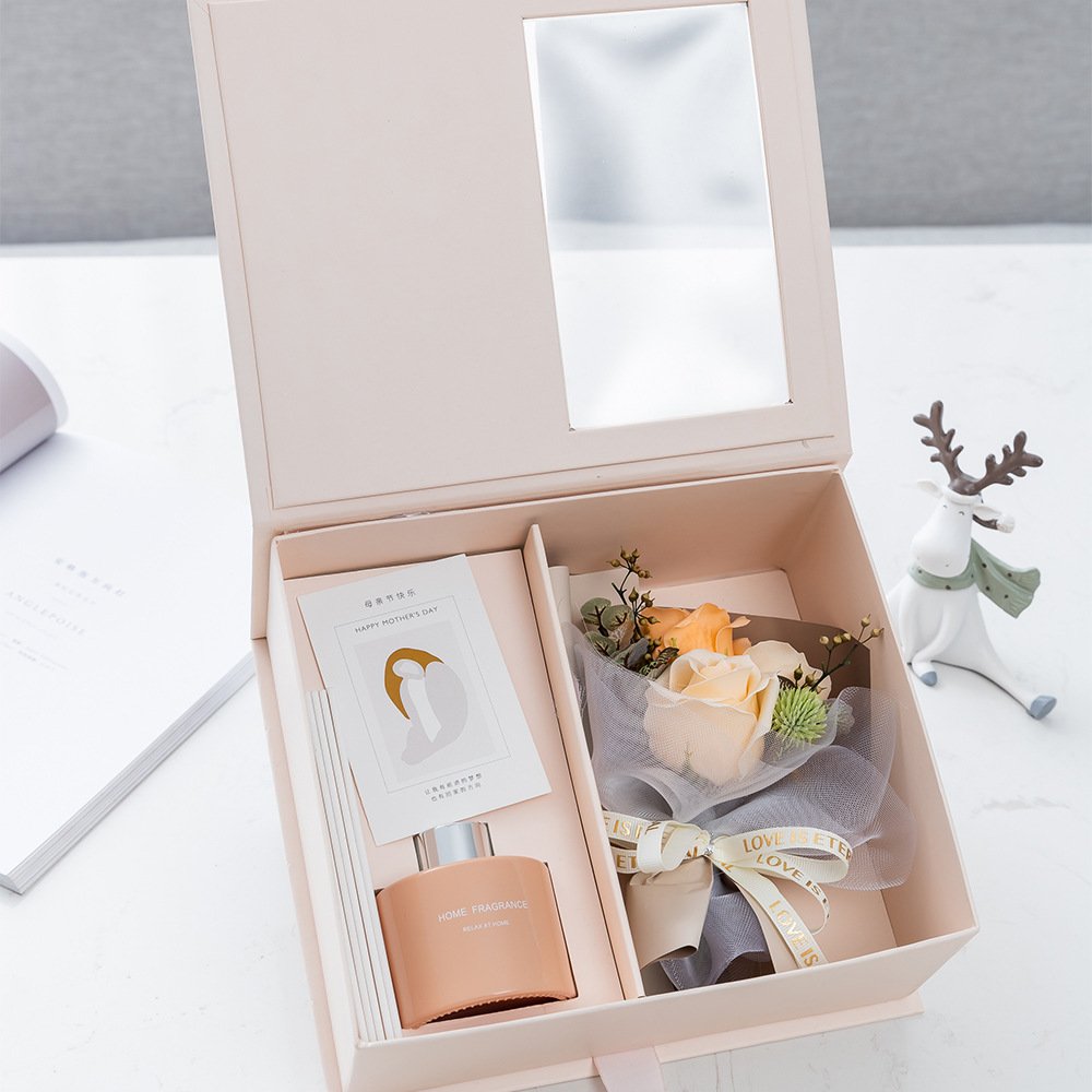 Promotional Valentine's Day Birthday Creative Gift Of Rose Soap Flower With Fragrance Bouquet Gift Box