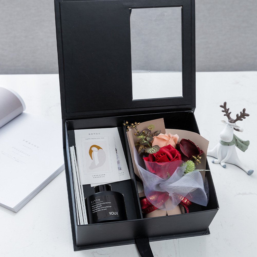 Promotional Valentine's Day Birthday Creative Gift Of Rose Soap Flower With Fragrance Bouquet Gift Box