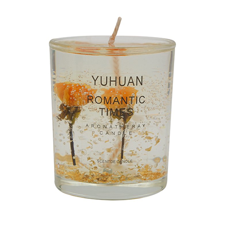 Luxury Design Multi Fragrance Natural Dried Flower Soy Wax Jelly Scented Candle In Wholesale Scented Luxury Jar Gift Set Candles