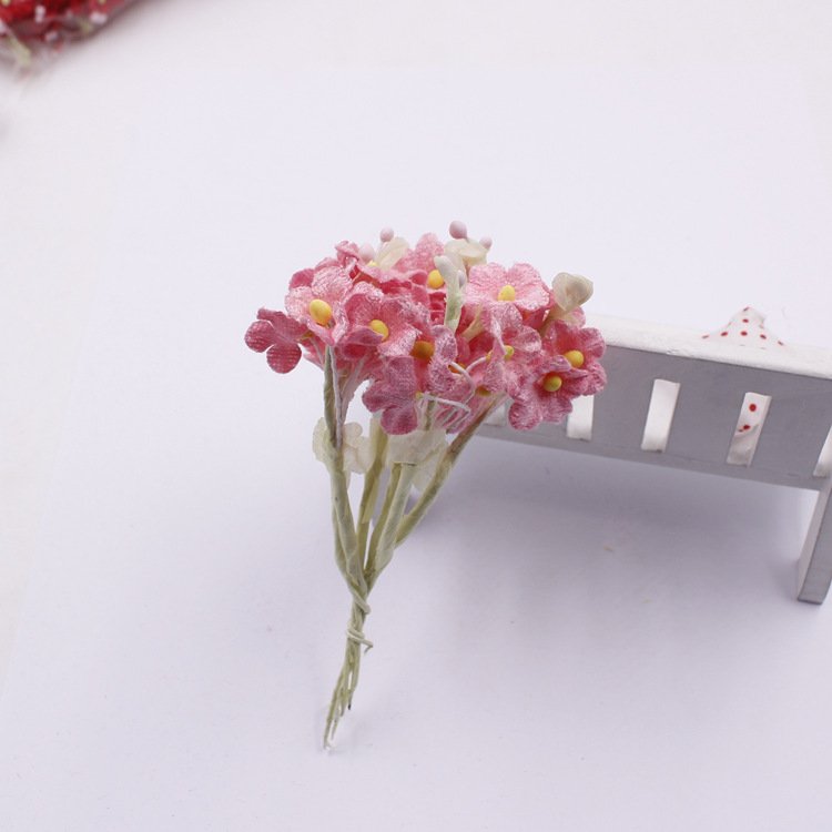 6pcs/ bouquet 12cm Artificial Mini Dried Flowers Bouquet Bridal Flowers