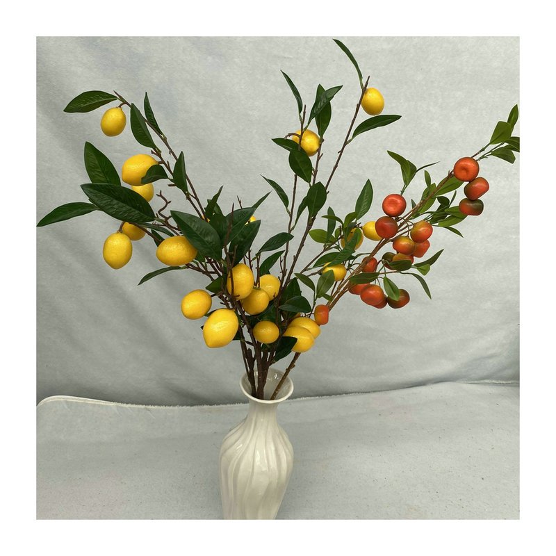 Artificial Lemon Branch Decor Fruit Stems Home Shop Restaurant Festival Decoration Wedding