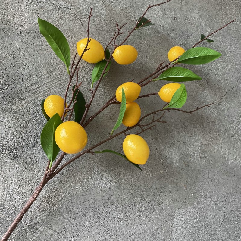 Artificial Lemon Branch Decor Fruit Stems Home Shop Restaurant Festival Decoration Wedding