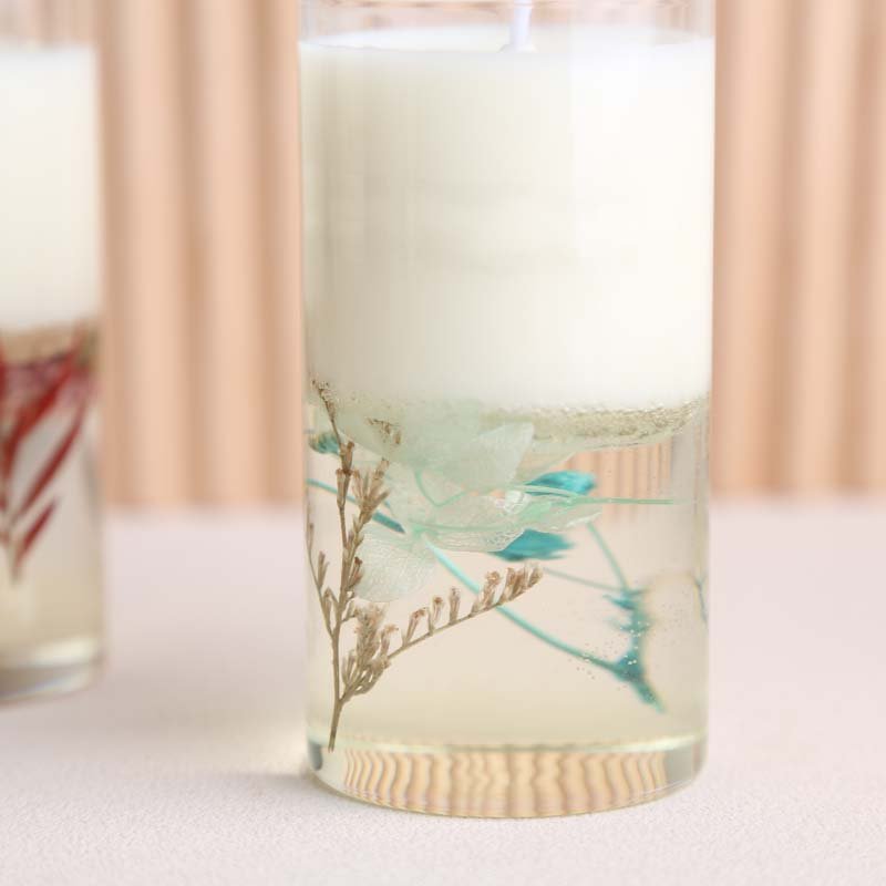 Gifts Natural Essential Oil Aromatherapy Scented Candles Daroma Jar Jelly Candle With Organic Dried Flower