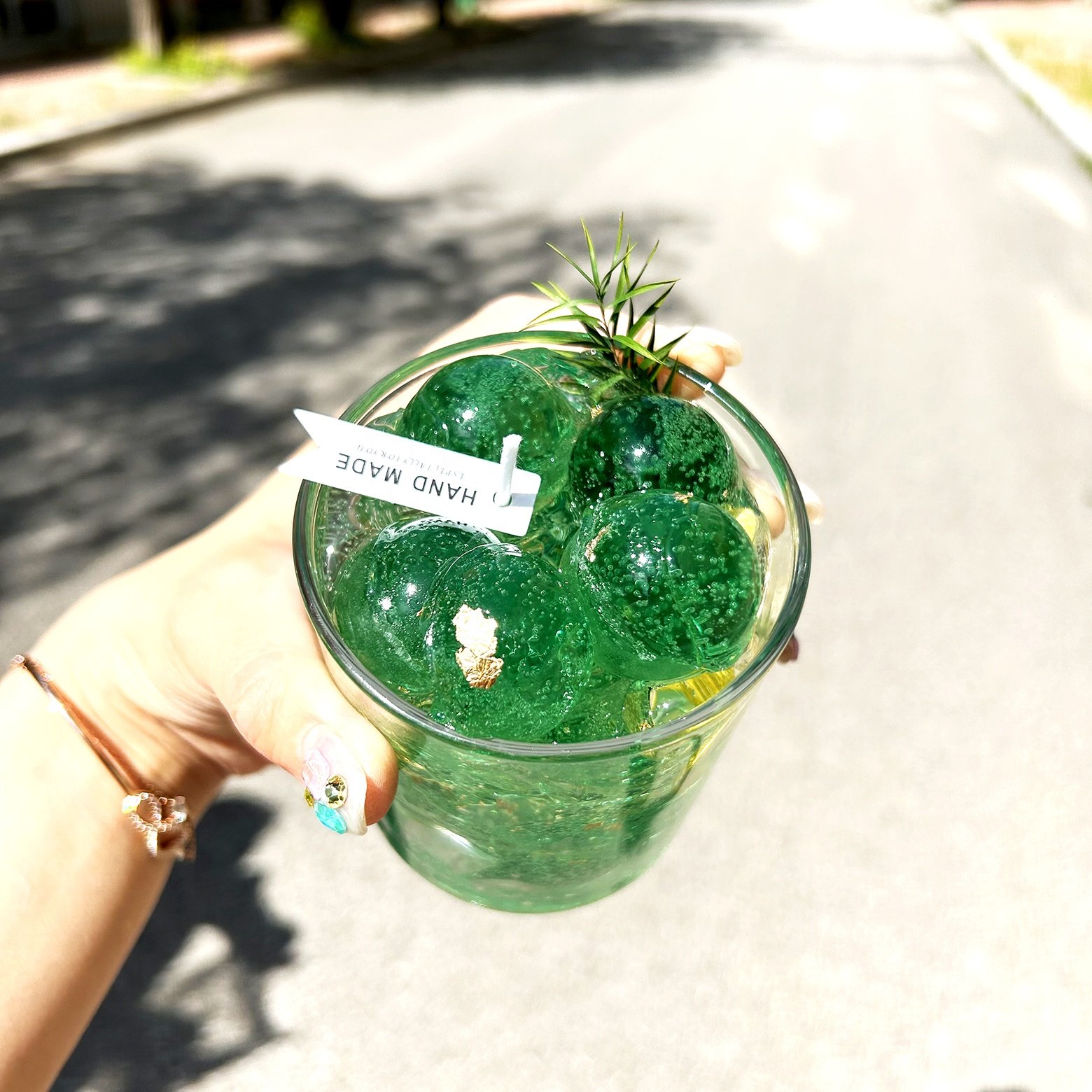 Customized Dried Flower art Jelly Gel Aromatherapy scented Candles in the clear candle jar