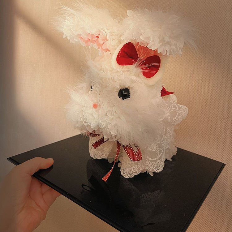 Factory Customization Cute Rabbit Creative Gift Hydrangea Artificial Flower Natural Dried Preserved Hydrangea Flowers